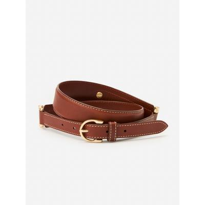 J.McLaughlin Women's Danica Leather Belt Cognac, Size XS