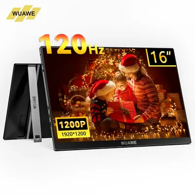 Christmas Gifts 16" 1200P 120Hz Portable Monitor, 16:10 100% sRGB Portable Gaming Monitor with