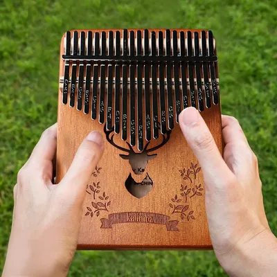 Kalimba 21 Keys Portable Mbira Finger Piano Include Instruction Carrying Bag Tune Hammer Gifts for