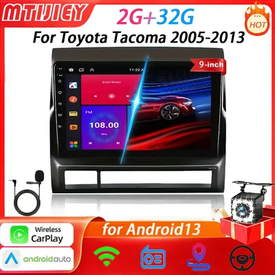 MTIJIEY 2+32G Android Car Radio For Toyota Tacoma 2 N200 Hilux 2005-2013 Multimedia Video Player
