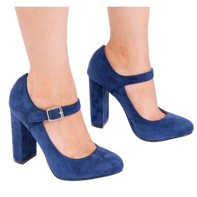 Where's That From - Damen Pumps "Michelle", Wildleder (Marineblau)