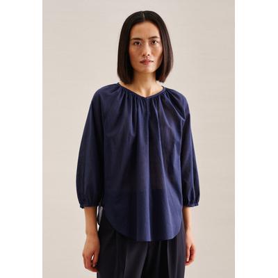 Shirtbluse Damen Dunkelblau