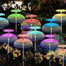 2 luci solari da giardino a forma di medusa, 7 colori che cambiano costantemente, doppie luci solari da esterno impermeabili per Natale, matrimonio, cortile e decorazioni da giardino