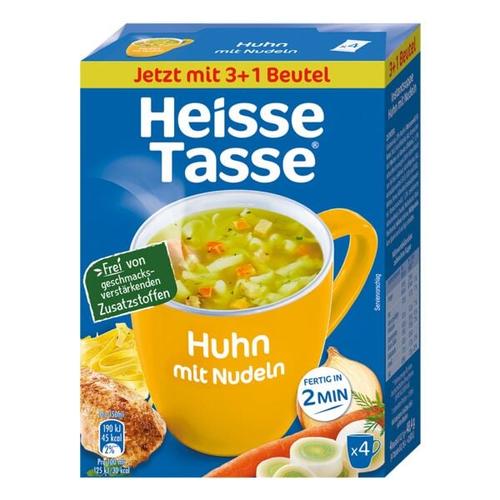 Heisse Tasse Heiße Tasse Instant-Suppe »Huhn mit Nudeln« - 4x 12,2 g