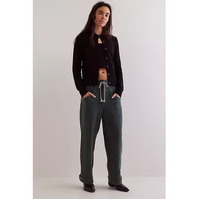 We The Free Washed Away Pull-On Jeans at Free People in Army, Size: XS