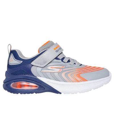 Skechers Boy's Microscope Max Advance - Vortivox Sneaker | Size 2.0 | Gray/Navy | Textile/Synthetic