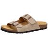 Pantolette LICO "Pantolette Alvaro", Gr. 40, braun, Leder, Schuhe