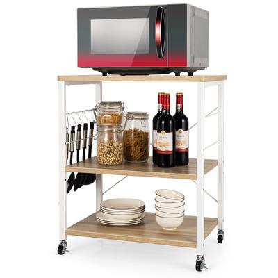 Costway 3-Tier Kitchen Baker's Rack Microwave Oven Storage Cart w/ - See details