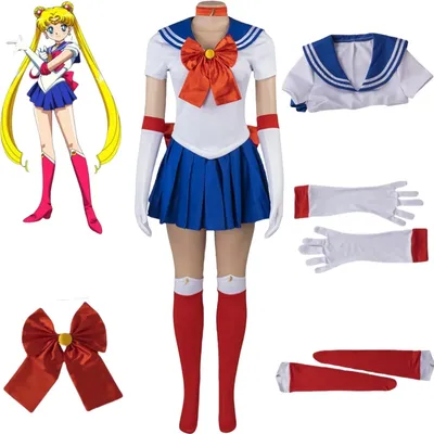 Tsukino Usagi Cosplay Kostüme Anime Frauen Kleid Uniform Anzug Coser Halloween Kostüm Animation Image