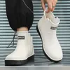 Koch Küche weißen Mann Regen Schuhe kurze Sommer Kochen Biker niedrige Stiefel für Männer Knöchel