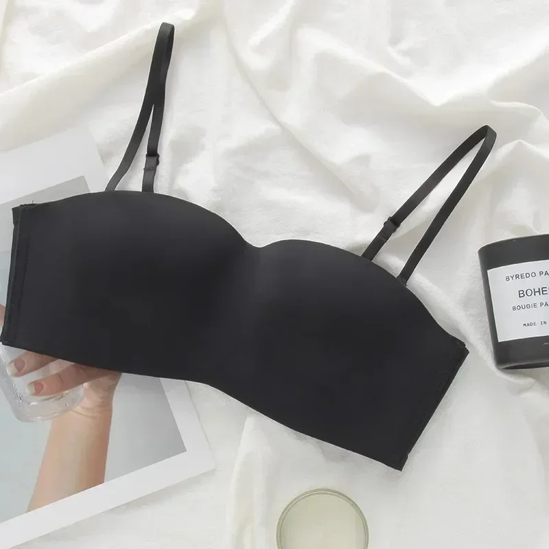 MOYISU Pure Sensuality Korean Genki Maiden Dünner, rutschfester, trägerloser BH, BH ohne Bügel, unsichtbares Stück, nahtloser, glatter BH Image