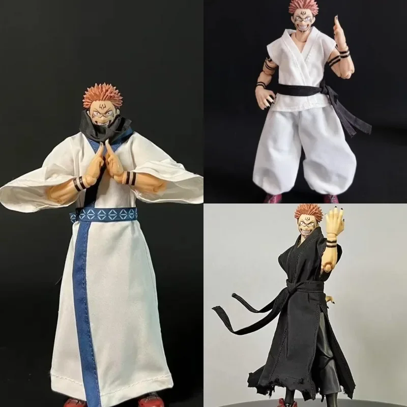 Shf Männliches Rollenspiel im Maßstab 1:12 Ryomen Sukuna Weiße lose Samurai-Uniform-Kleidungsmodell für 6-Zoll-Acrion-Figuren-Körper Image