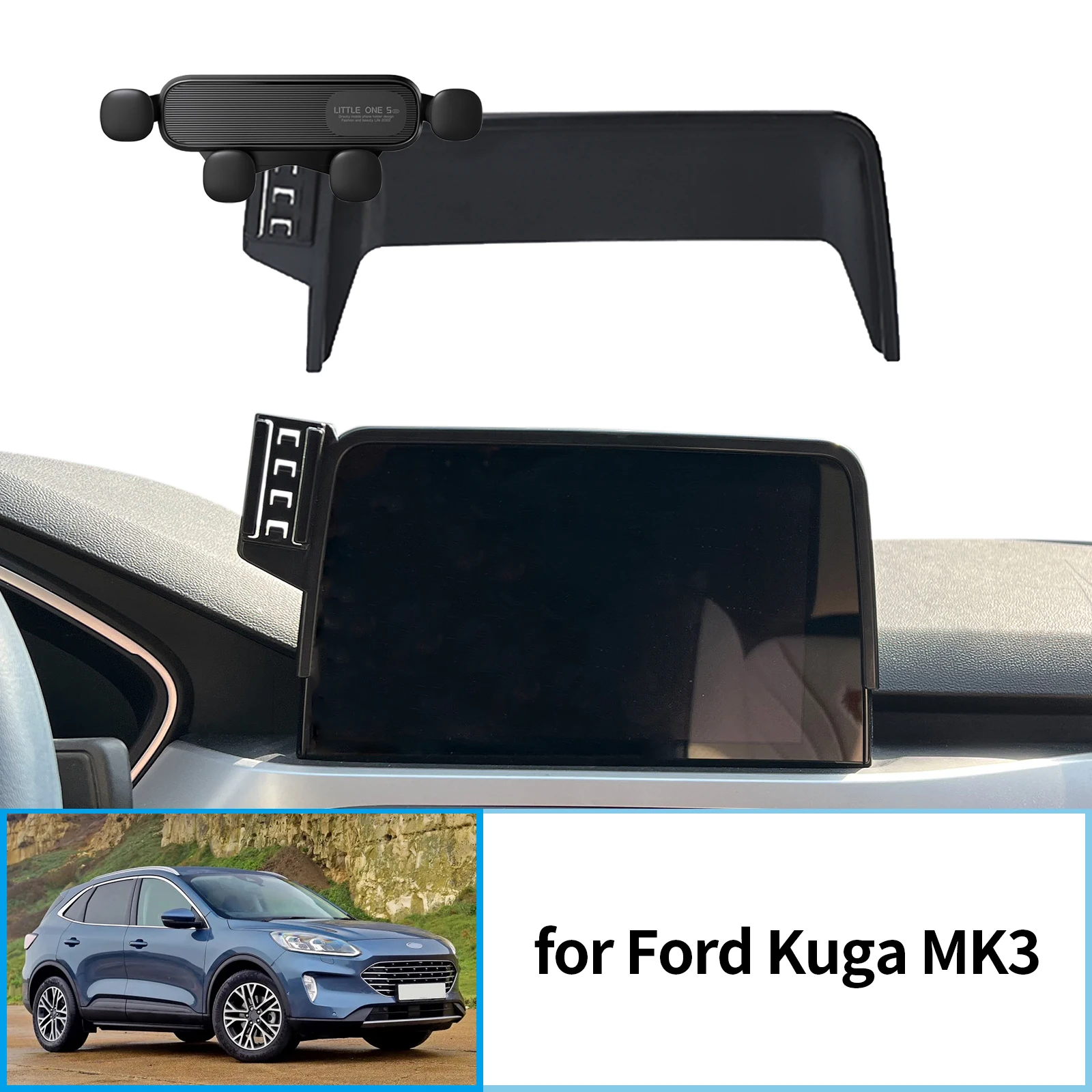 Auto-Handyhalter für Ford Kuga MK3 3d 2019 ~ 2022 ST-Line (8 Zoll) GPS-Halterung Navigationsständer Autozubehör Image