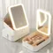 LED Spiegel Make-up Aufbewahrung sbox tragbare Make-up Kosmetik Schmuck Schönheit Make-up Pinsel