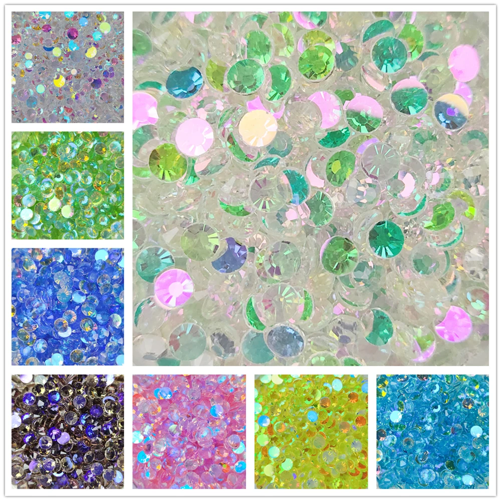 Aaaa Qualität alle Größe Farbe Aurora Phantom glas Flatback Kleber auf Strass Nail Art nicht Hotfix Strass Kleidungs stück Dekoration