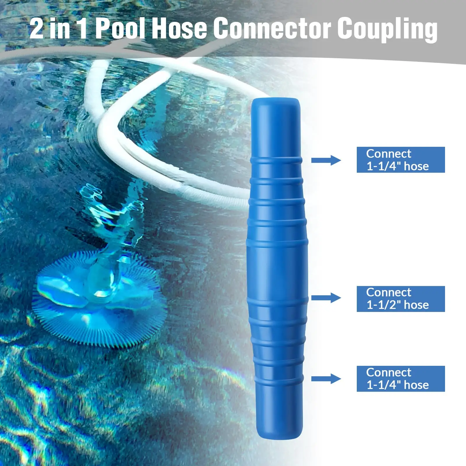 2 stücke PVC-Pools ch lauch kupplung für 1-1/4 "und 1-1/4" Filter anschluss schläuche Schwimmbad Staubsauger Reinigungs zubehör Image