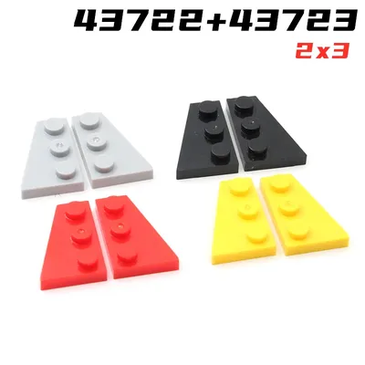 Regenbogen Schwein Moc Partikel 43722 43723 Keil platte 3x2 rechts links Bausteine Modell teile DIY Image
