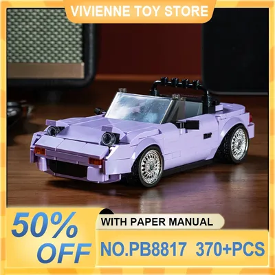 MOC Technische Geschwindigkeit Champion MX5 Racing Auto Modell PB8817 Camper Container Baustein Ziegel Montage Spielzeug Kinder Weihnachten Geschenk Image