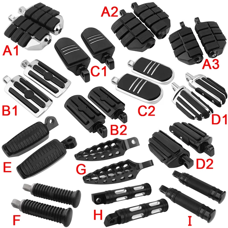 Motorrad Fußrasten Fußstütze Aluminium Fußrasten Männliche Halterung Pegs Für Harley Sportster Touring Custom Dyna Fat Bob Softail Fat Boy Image