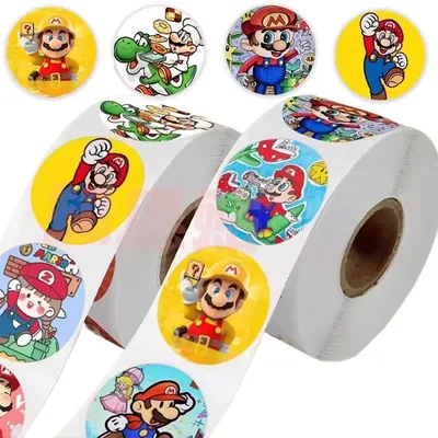 500 Stück Super Mario Bros Aufkleber Anime Cartoon Diy Label Gepäck Graffiti Aufkleber Cartoon Kinder Party Süßigkeiten Aufkleber Dekorativ Image