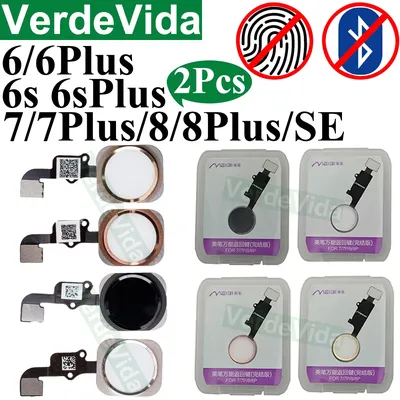 2 Stücke Home Button Flex Kabel Rückkehr Für iPhone 7 8 6 6 s Plus Universal Menü Motherboard Anschluss Kein Fingerabdruck