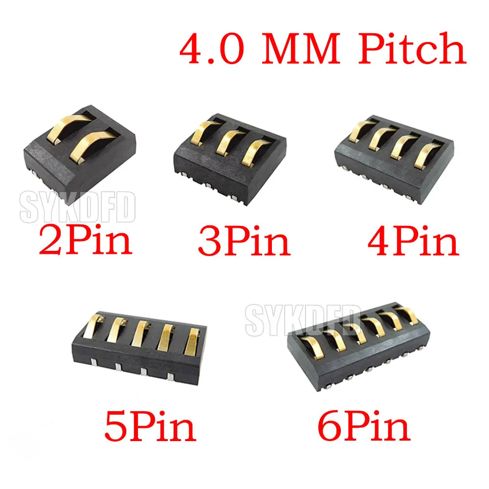 1-10 Stück Feder anschlüsse Kontakt 4,0mm Abstand 2 3 4 5 6-poliger Stecker Stroma uf ladesitz Batterie anschlüsse Image