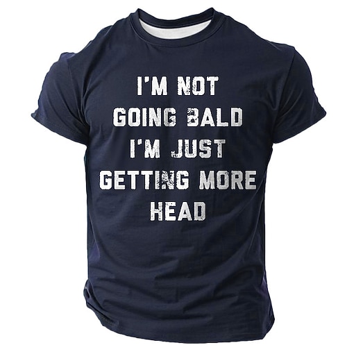 Männer Lustiges T-Shirt Ich werde nicht kahl ich bekomme nur mehr Kopf Grafik Tee Humorvolles Wortspiel-Shirt für kahle oder kahl werdende Männer Image