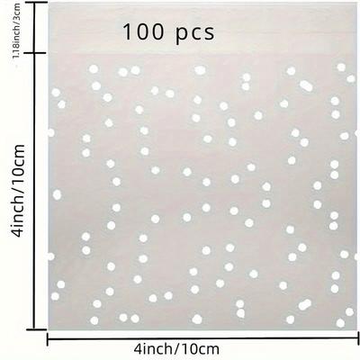 TEMU 100pcs Reusable & Resealable Clear Cellophane Bags - Durable Opp Plastic For Candy, Biscuits, Bakery, Party Favors & Small Business Packaging Image