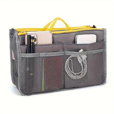 TEMU Chic Nylon Organizer Insert For Tote Bags - Versatile Storage Pouch In Multiple Colors Image