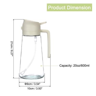 2 In 1 Oil Sprayer Bottle, Glass Olive Oil Dispenser, Spray Bottle