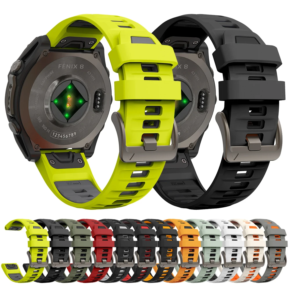 26mm 22mm Quick Fit Uhrenarmband für Garmin Fenix E 8 AMOLED Solar Fenix 7 7X Pro 6 6X Plus/Enduro 3 Silikon Easyfit Armband Image