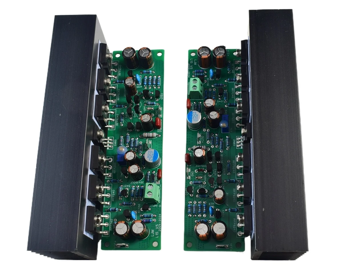Nvarcher 2PCS L15 MOSFET Stereo Verstärkerplatine 2-Kanal AMP 300W 8R KLASSE AB IRFP240 IRFP9240 Image