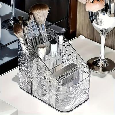 TEMU Versatile Bathroom Organizer - Cosmetic Display Rack, Nail Polish & Office Supplies Storage Basket, Open Vanity Makeup Holder For Beauty Products & , Eyeshadow, Hair Accessories, Study Supplies