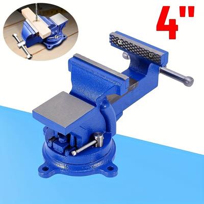 TEMU 4 Inch Bench Vise, 360° Bench Vice Workshop Clamp Engineers Jaw Workshop Heavy Duty 100mm Image