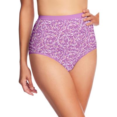 Plus Size Women's Cotton Incontinence Brief 2-Pack by Comfort Choice in Floral Swirl Pack (Size 15)