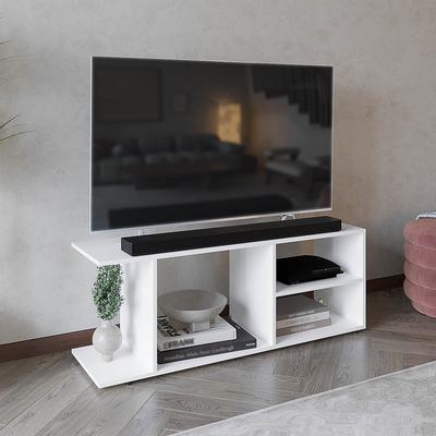 Sturdy TV Stand for 65-Inch TV, 5-Shelf Storage Entertainment Unit, Ideal for Media Devices, Books, and Decor