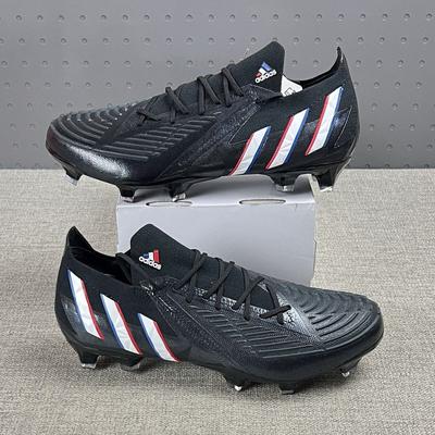 Adidas Shoes | Adidas Predator Edge.1 Fg Soccer Cleats Black Blue Ho2935 Men's 7.5 / Womens 8.5 | Color: Black/Blue/Red | Size: 7.5