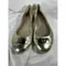 Coach Shoes | Coach Gold Flats Womens Size 8.5b Gold Leather Ballet Flat Shoes Metal Logo | Color: Gold | Size: 8.5