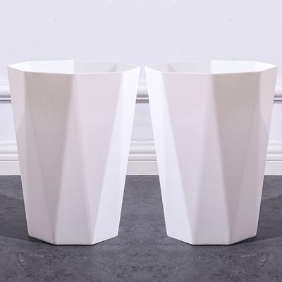 TEMU 2-pack Style Geometric Trash Cans, Plastic, , Brushed , , No Power Required, For Home, Living Room, Bathroom, Kitchen, Office, Bedroom Storage Image