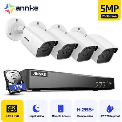 Berwachungskamera Set,4×5MP Kameras 8 Kanäle dvr Videoüberwachungs Set NachtsichtFernzugriff, 1TB Image