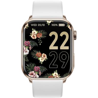 Smartwatch ICE-WATCH "ICE smart 2.0 - 1.96", weiß, Smartwatches, Armbanduhr, Damenuhr, Silikonarmband, Bluetooth, Schrittzähler