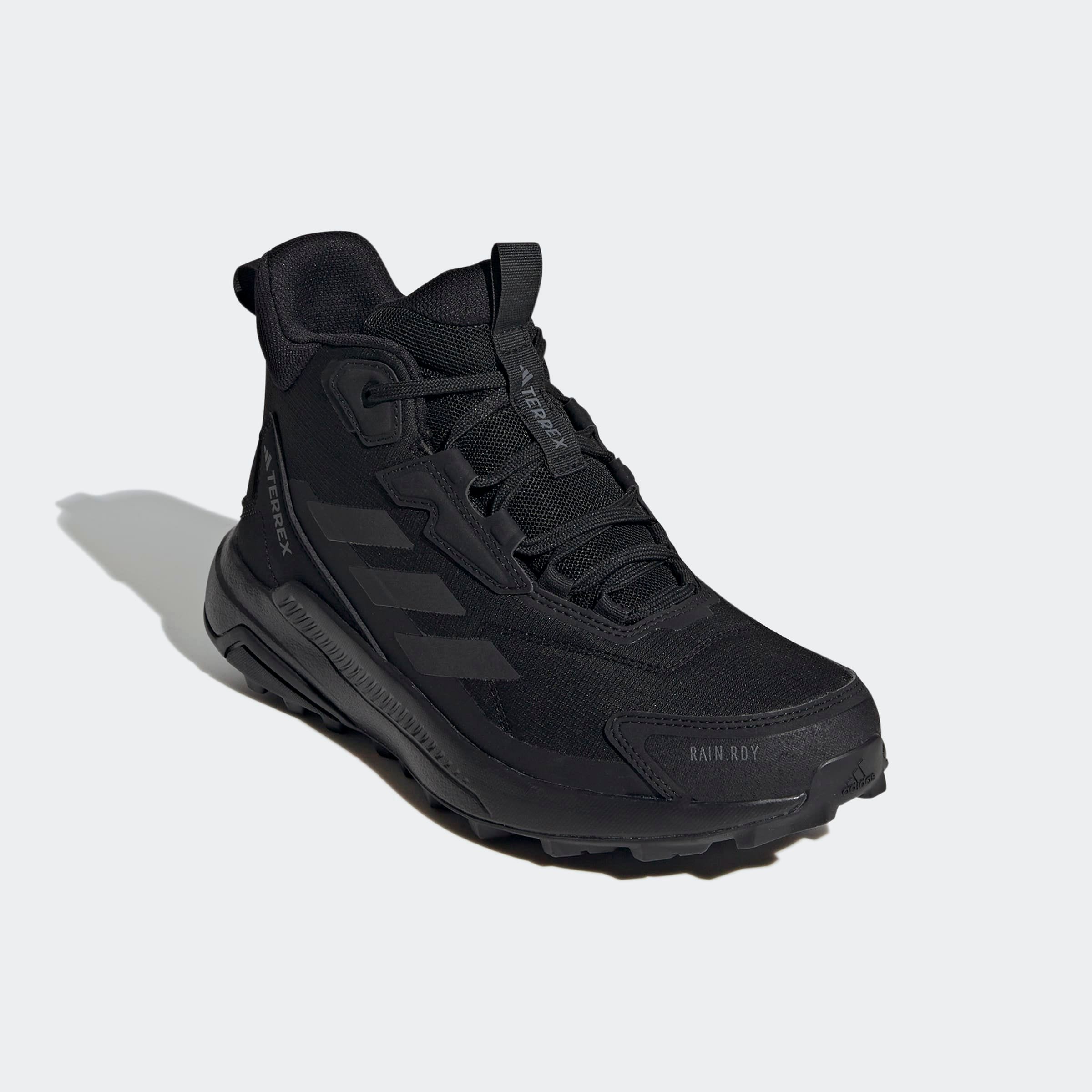 Wanderschuh ADIDAS TERREX "TERREX ANYLANDER MID RAIN.RDY", Damen, Gr. 38, schwarz (core schwarz, core schwarz, grau four), Textil, Schuhe Wanderschuh, wasserdicht, Topseller