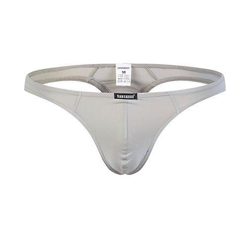 Herren Bademode Badehosen Schwimmen Tanga Elastische Taille Glatt Atmungsaktiv Weich Outdoor Casual Täglich Hawaiianisch Stilvoll Schwarz Weiß Mikro-elastisch Image