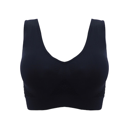 Damen Leichte Unterstützung Sport Bustier bh Sport-BH Bustier Rückenfrei mit am Rücken überkreuzten Trägern BH-Oberteil Gefüttert Fitness Freizeit Sport Laufen Atmungsaktiv Leichtgewichtig Weich Image