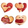 A Hug from My Heart for You Handmade Wood Carvings, A Hug from My Heart to Yours, Wooden a Hug from My Heart, Loving Hearts Creative Wooden Pendant for Him and Her (4PCS)