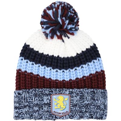 Aston Villa Fleece Gefütterte Bommelmütze mit Streifen – Marineblau – Kinder Image