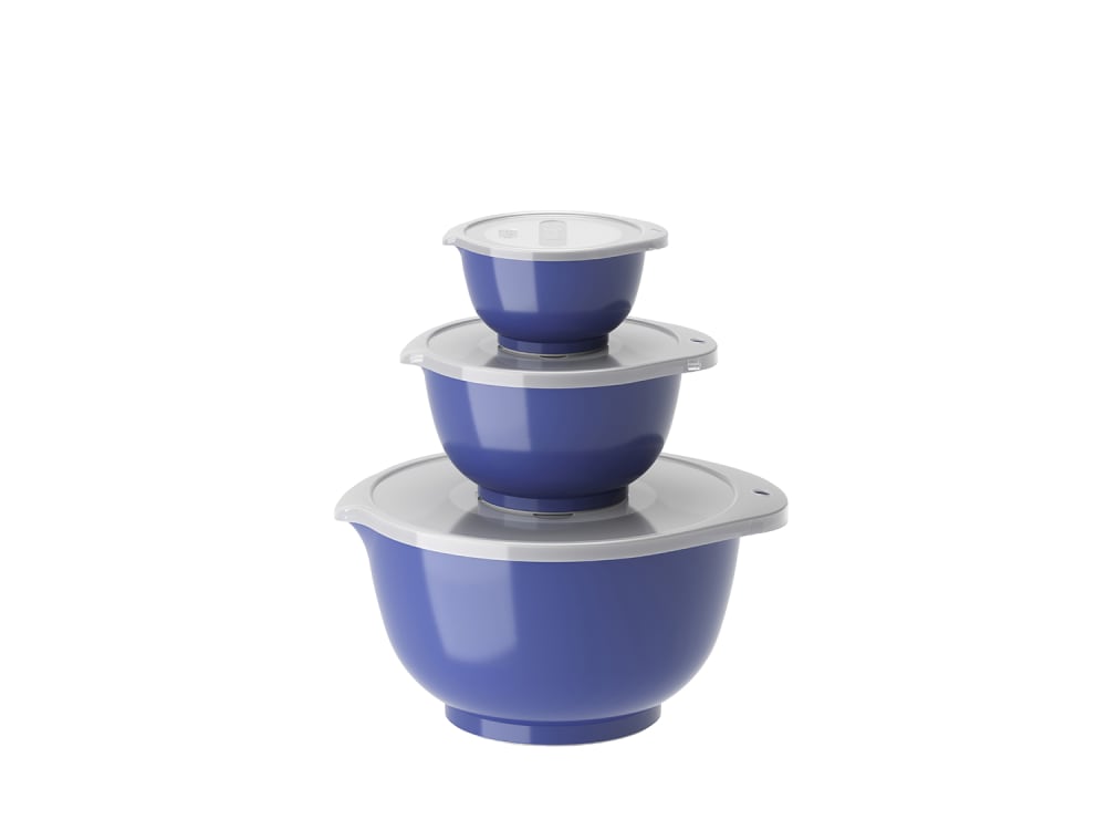 Set de bols à mixer et couvercles 6 pièces bleu électrique