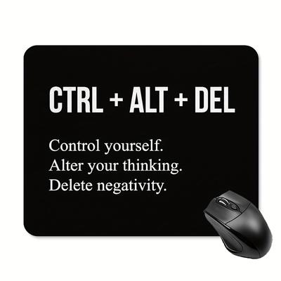 TEMU Inspirational Quote Rubber Mouse Pad For Computers - 9.45 X 7.9 Inches, Non-slip Base