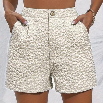 TEMU Floral Print High Waist Shorts, Elegant Button Front Loose Shorts For , Women's Clothing