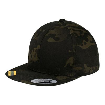 Sport-Tek STC19 MultiCam Black 6-Panel Flat Bill Snapback Cap - Structured, High Profile